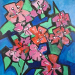 Acryl schilderij, Maya Wildevuur, Boeket